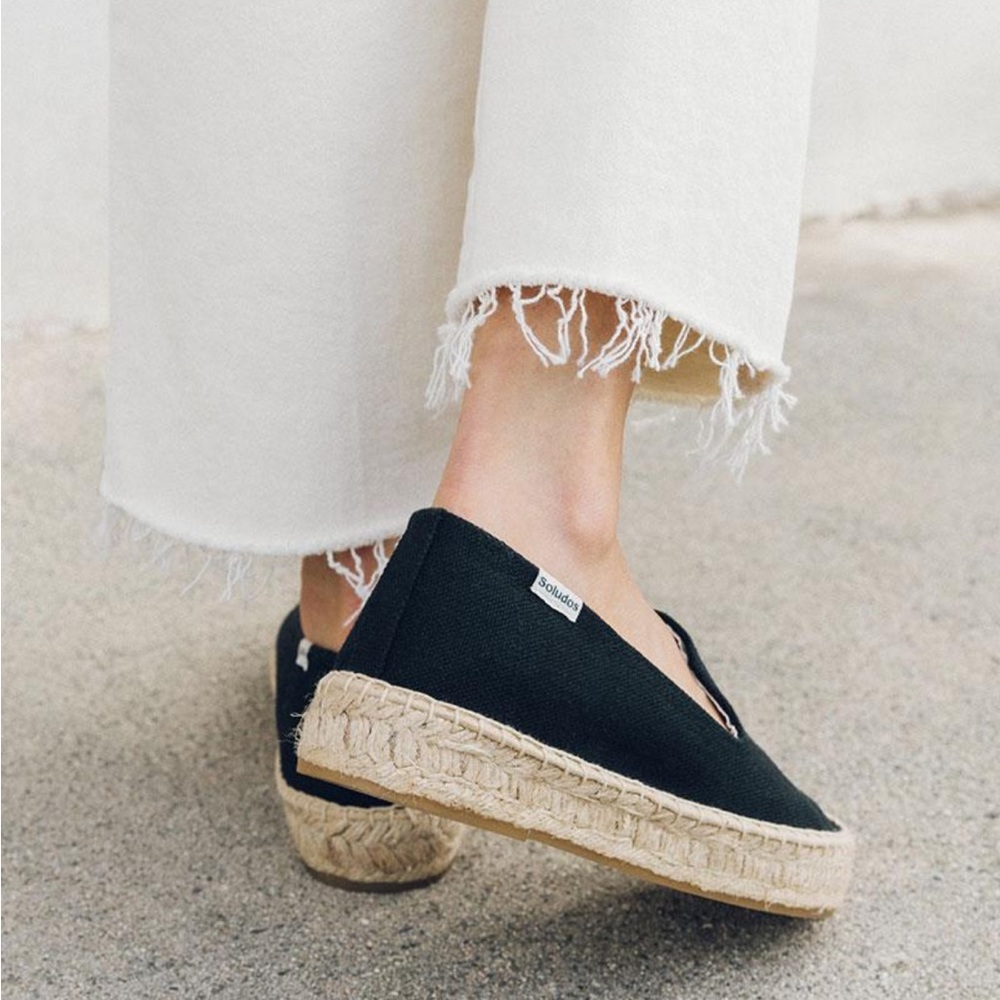 SOLUDOS The Seville Smoking Slipper Platform in Black - Picture 3 of 6